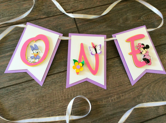 Minnie Daisy High Chair Banner, Bowtique Birthday Party, Custom Girl Party Decor, Any Age Banner