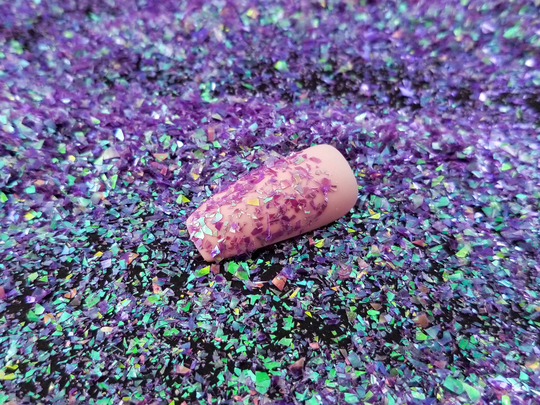 Purple Opal Iridescent Cellophane Fine Shard Glitter, Resin Supplies Kawaii Deco Embellishment, Slime Supplies, Nail Art