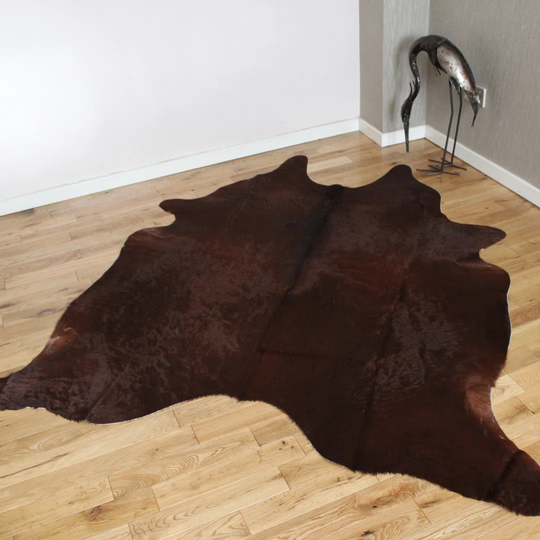 Rochella Cowhide Brown Rug