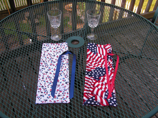 Patriotic Single Wine Bottle Gift Bag - 6.00 Each, 3 For 15.00, 6 28.00 Birthday Gift, Hostess Holiday Ready To Ship