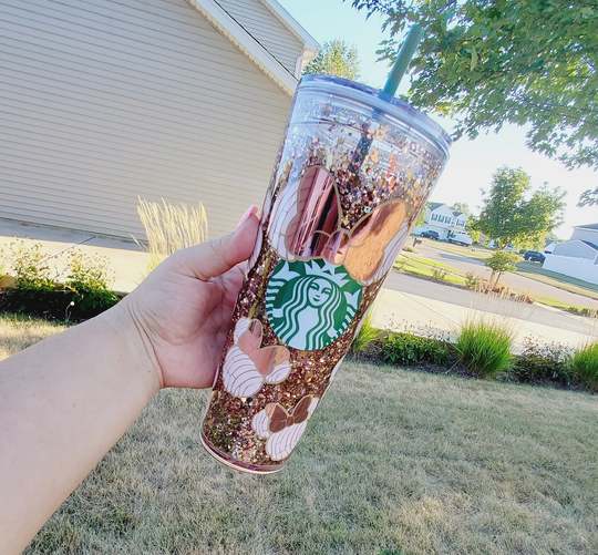 Cafesito Y Conchas Starbucks Snowglobe Tumbler | Minnie Hears Snow Globe Cup