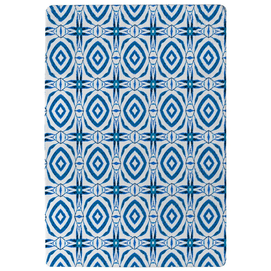 Daugherty Powerful Designer Shaggy Blue/White Rug