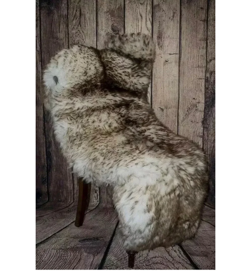 McManus Tipped Sheepskin Dark Brown Area Rug