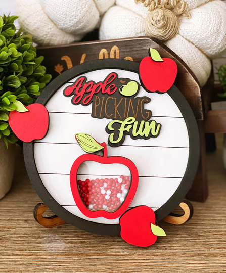 Apple Picking Mini Sign, Mini Autumn Signs, Fall Decor, Shaker, Apple Signs