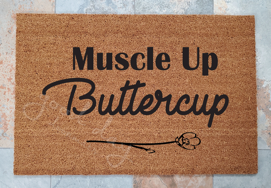 What's Up Buttercup Welcome Mat/Custom Doormat Personalized Funny Gift For Friends Ideas