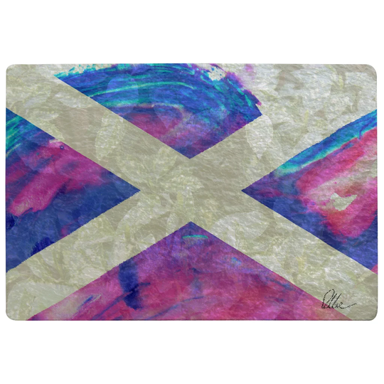 Dunnes Scotland Flag Designer Shaggy Navy/Pink/Grey Rug