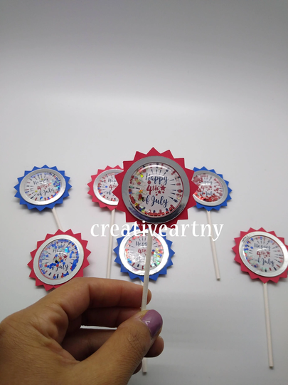 Cupcake Toppers, Shaker Cupcake Toppers. Party Decor, Cake Topper Shaker, Minitoppers