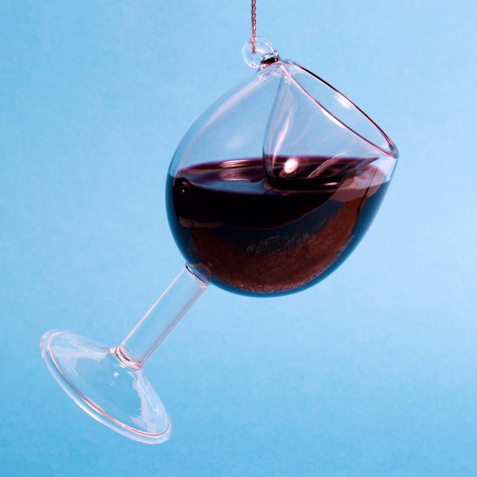 Red Wine Moving Liquid Glass Xmas Christmas Tree Hanging Decoration Festive Novelty Ornament Holiday Drinks Gifts Present Fun