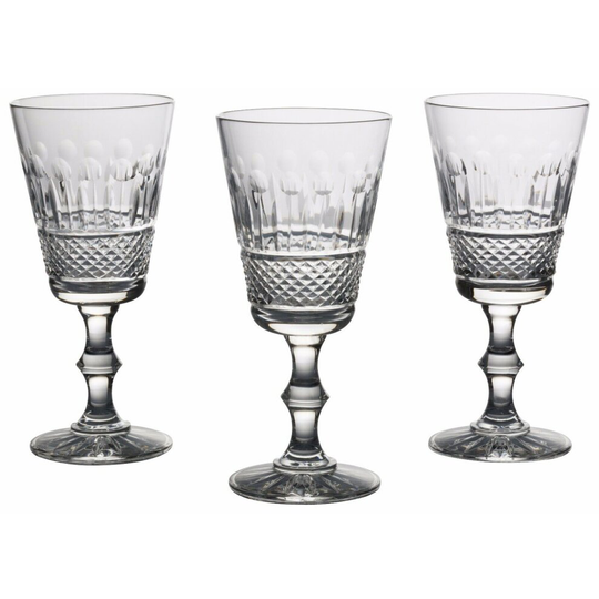 (White Wine) Swartons Emmerald 24% Lead Crystal Set of 6 Wine Glass Brandy Champagne Flutes