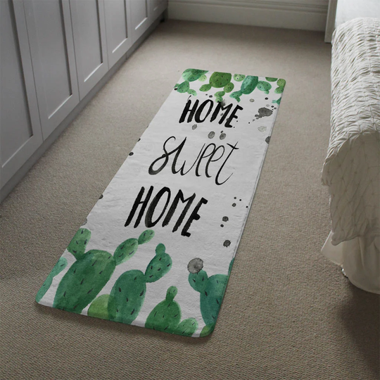 Maughan Home Sweet Home Designer Shaggy Green/Black/Ivory Rug