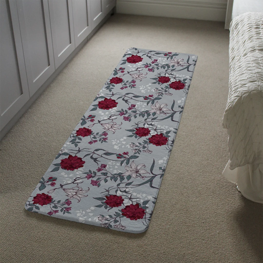 Larios Winter Designer Shaggy Grey/Red Rug