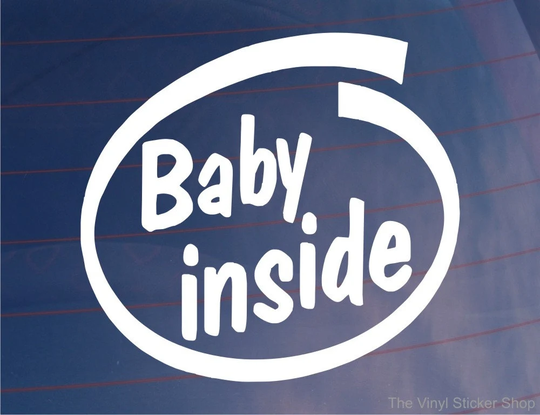 Car Sticker Baby Inside Funny Novelty Van Window Newborn On Board Bumper Boot Door Decal