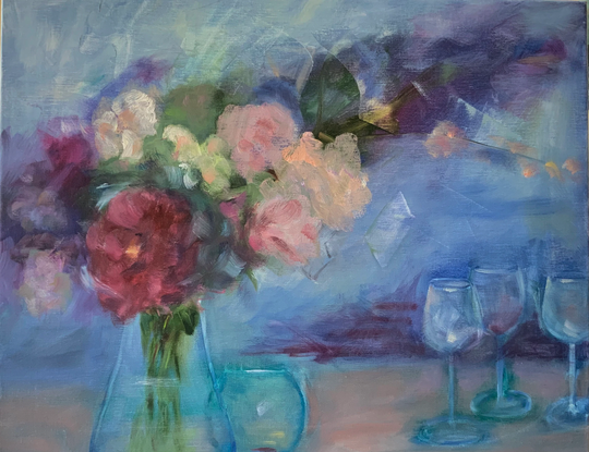 Oil Painting, "The Blues