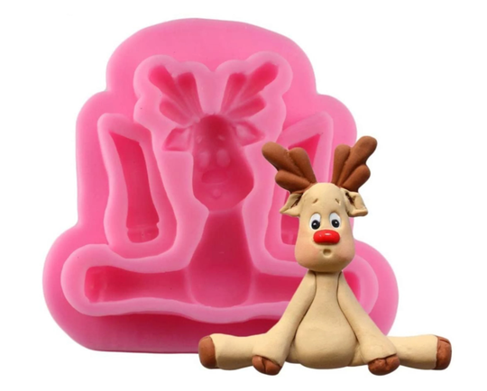 Cute Animals Diy Deer Fondant Cake Decor Silicone Mold Tool For Make Chocolate Hard Candy Dessert Ice Cube Candle Soap Cupcake