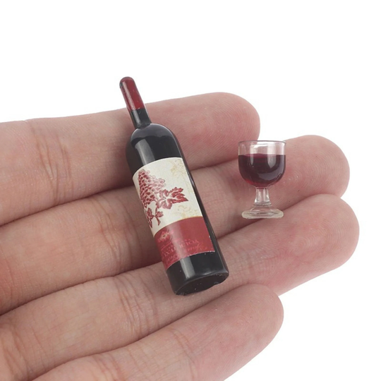 3Pcs Miniature Wine Bottles Glass Dollhouse Kitchen Accessories - Mini Living Room Bar