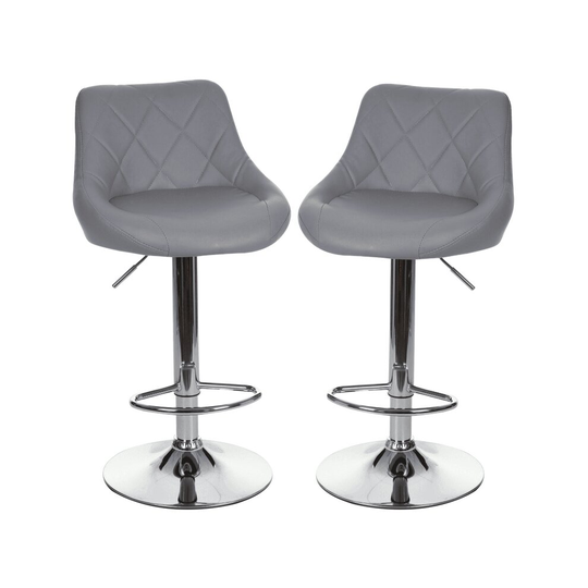 2pk Light Grey Breakfast Bar Stools