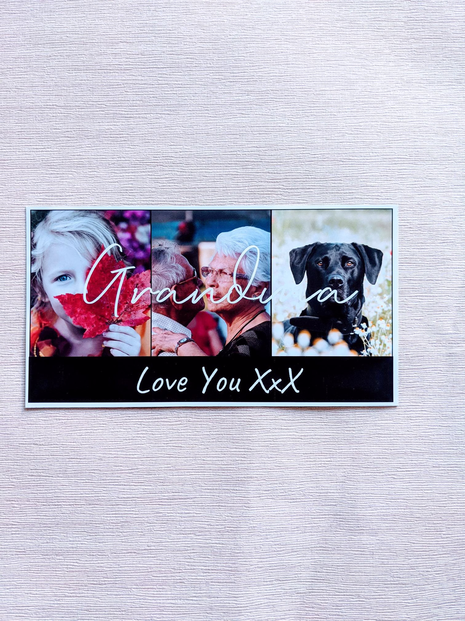 Grandma Photo Magnet, Personalised Gift From Grandaughter, Mothers Day From Grandson, Birthday Bump