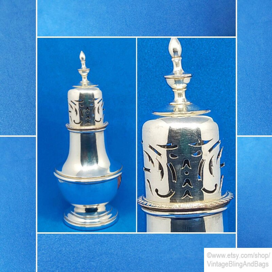185x74mm Antique Silverplated Sugar Sifter, Vintage Shaker, Silver Plated Shifter