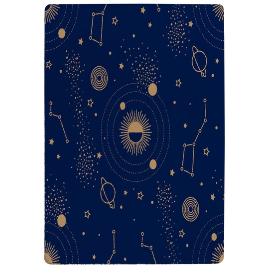 Danvers Magic Night Sky Map Designer Shaggy Navy Rug