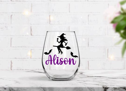 Halloween Wine Glass, Funny Name Glasses, Party Cup, Birthday Gifts, Gift Ideas, Personalized