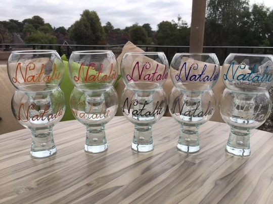 Personalised Gin & Tonic Glass With Swarovski Crystals