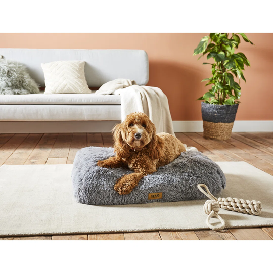 Snug Furry Friends Grey Pet Bed