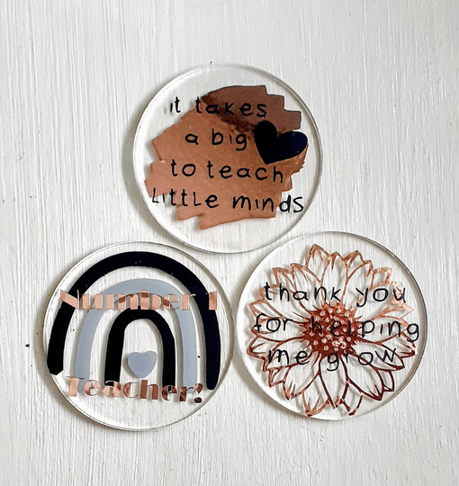 Teacher Thank You Gifts - Fridge Magnets Or Keyrings Kids Adults Best End Of Year School