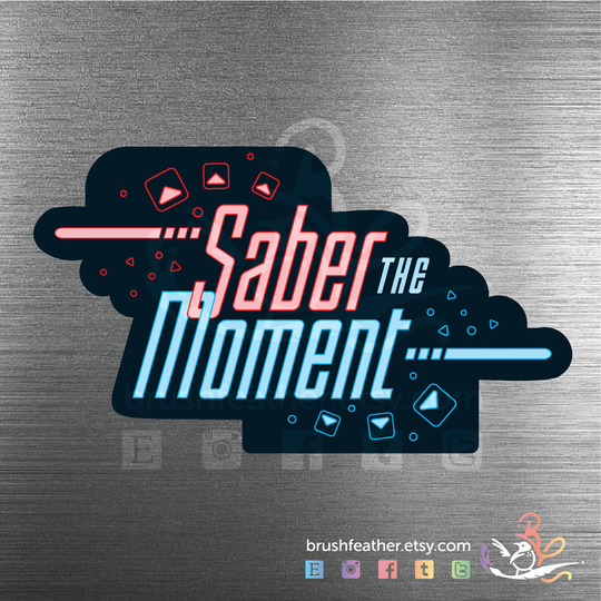 Beat Saber Inspired Car Magnet || "Saber The Moment