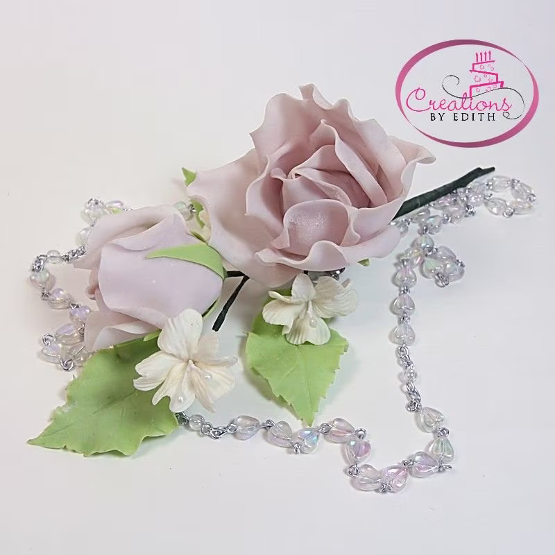 Rose Spray in Cold Porcelain, Bridal , Quinceañera Roses