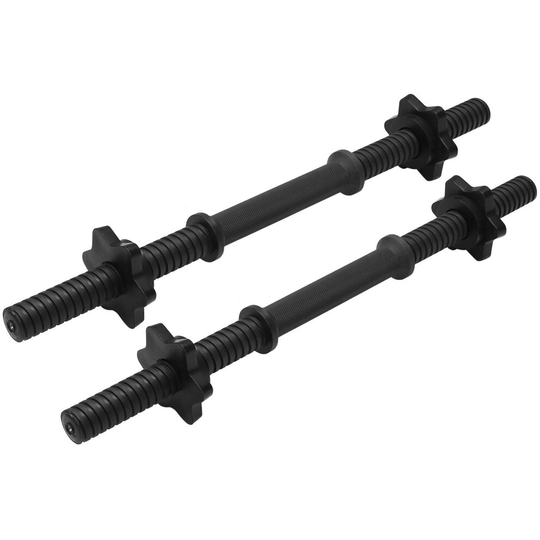 18" BLACK SPINLOCK DUMBBELL BARS DUMBELL WEIGHT BAR SET DUMBELLS HARDCASTLE PAIR