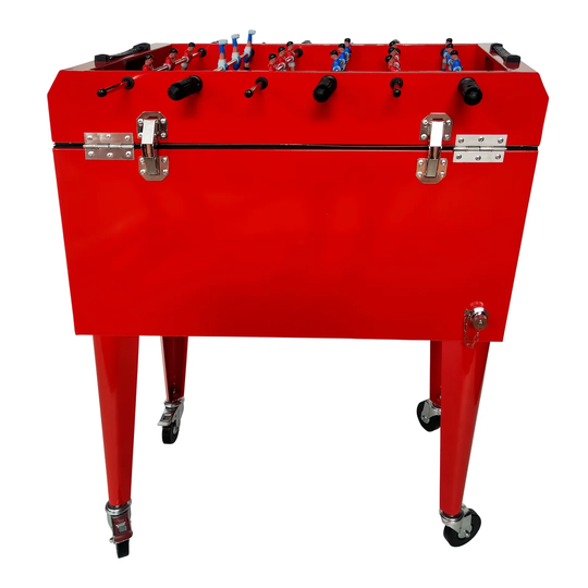 65 L with Table Football Red Cooler