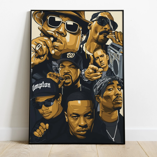 Hip Hop Legends Poster| Rapper Wall Decor| Home Art| Gifts For Him