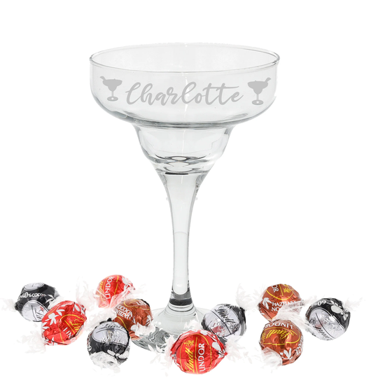 Personalised Engraved Margarita Cocktail Glass | Birthday Gifts Novelty Filled Gift Martini Custom Glassware
