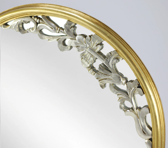 Gold Gilded Frame With Silver Floral Ornaments