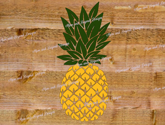 Pineapple Vinyl Decal/Permanent Or Removable Sticker Custom Made For Windows Tumblers, Mugs, Phones, Laptop, Wine Glasses