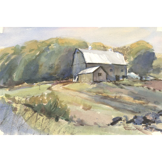 Shaker Farm Somers Connecticut by Stephen Calcasola - Wrapped Canvas Painting