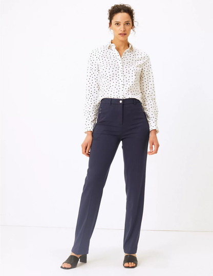 Straight Leg Trousers navy