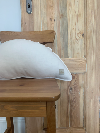 Linen Pillow Moon Vanilla Cream "Sole E Luna