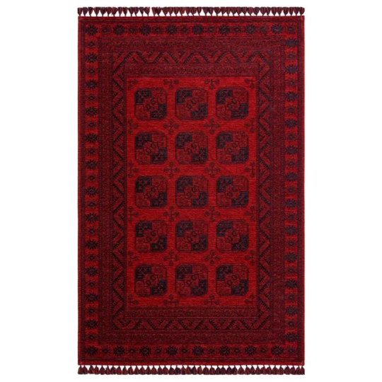 Grazia Flatweave Red/Black Rug