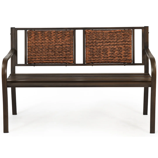 Barkhad Rattan Park Bench