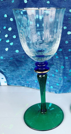 Murano Crystal Vintage Wine Glass