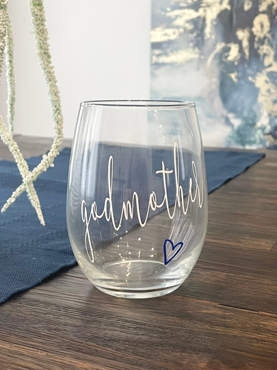 Godmother Wine Glass, Custom Gift, Best Friend Gift Proposal, Will You Be My Godmother, Madrina