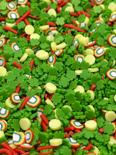 Fake Sprinkles, St Patricks Day Polymer Clay, Fake Bake, Clay Day, Hearts