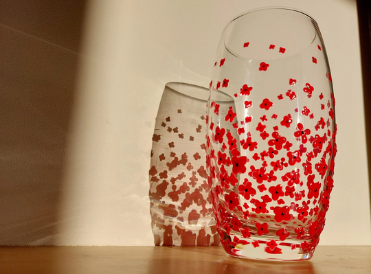 Hand Painted Hiball Glass Tumbler