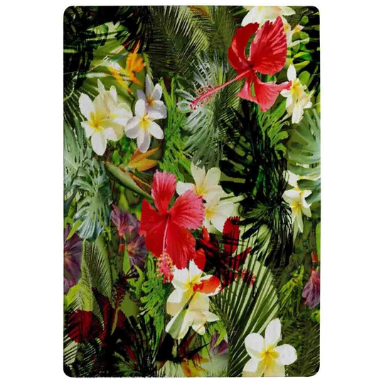 Mackey Tropical Foliage Shaggy Green/Yellow/Red Rug