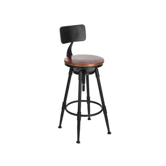 Industrial Style Bar Stool | Adjustable Stool for Kitchen & Bar