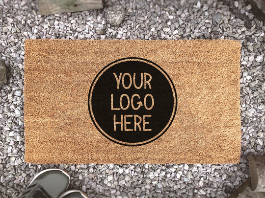 Your Logo Here Personalized Doormat - Custom Design Door Mat Rug Business Customized Welcome
