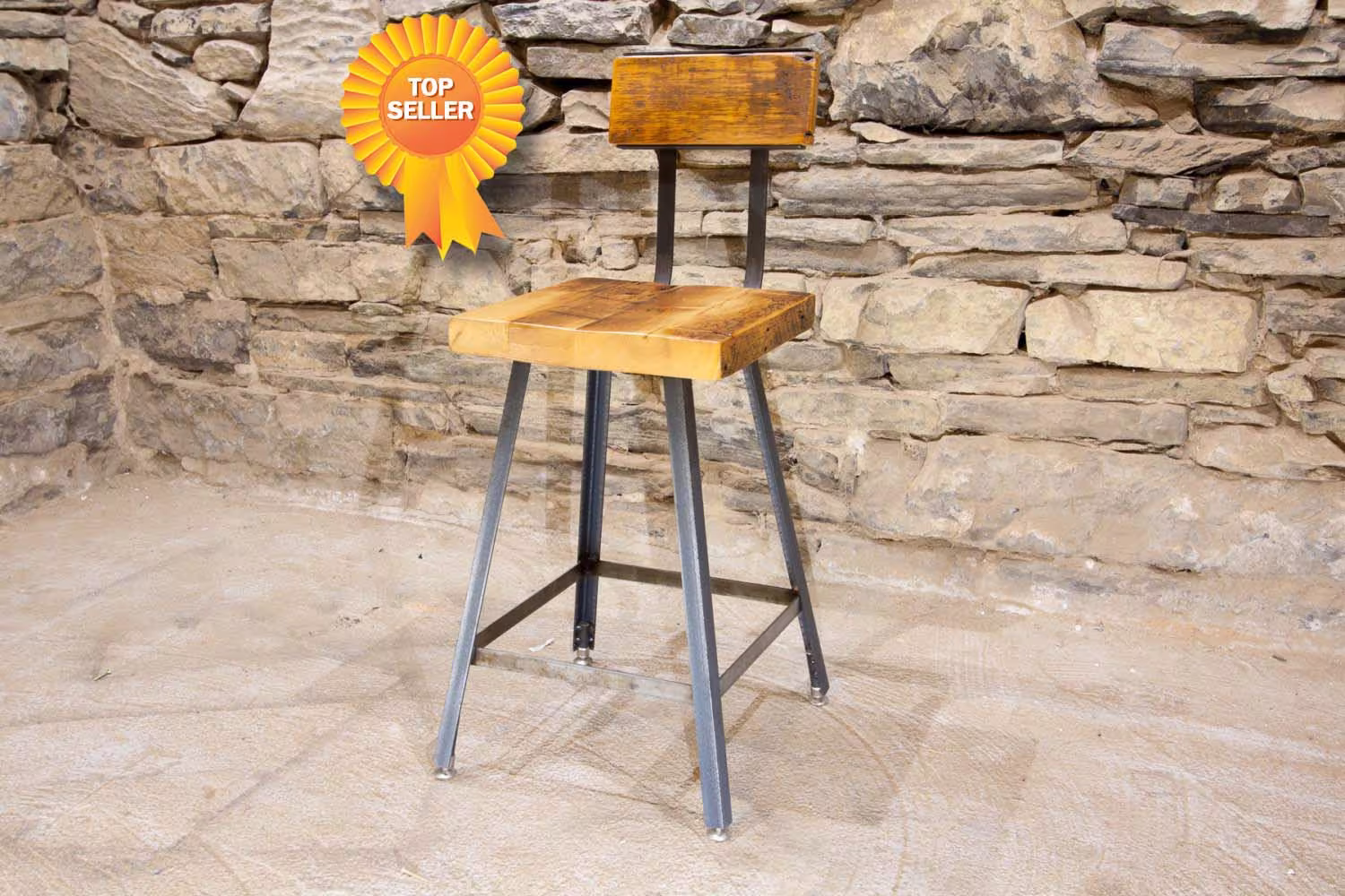 Bar Stools With Backs Height, Brewster, Counter Height Stools, Rustic Kitchen Island Industrial Reclaimed