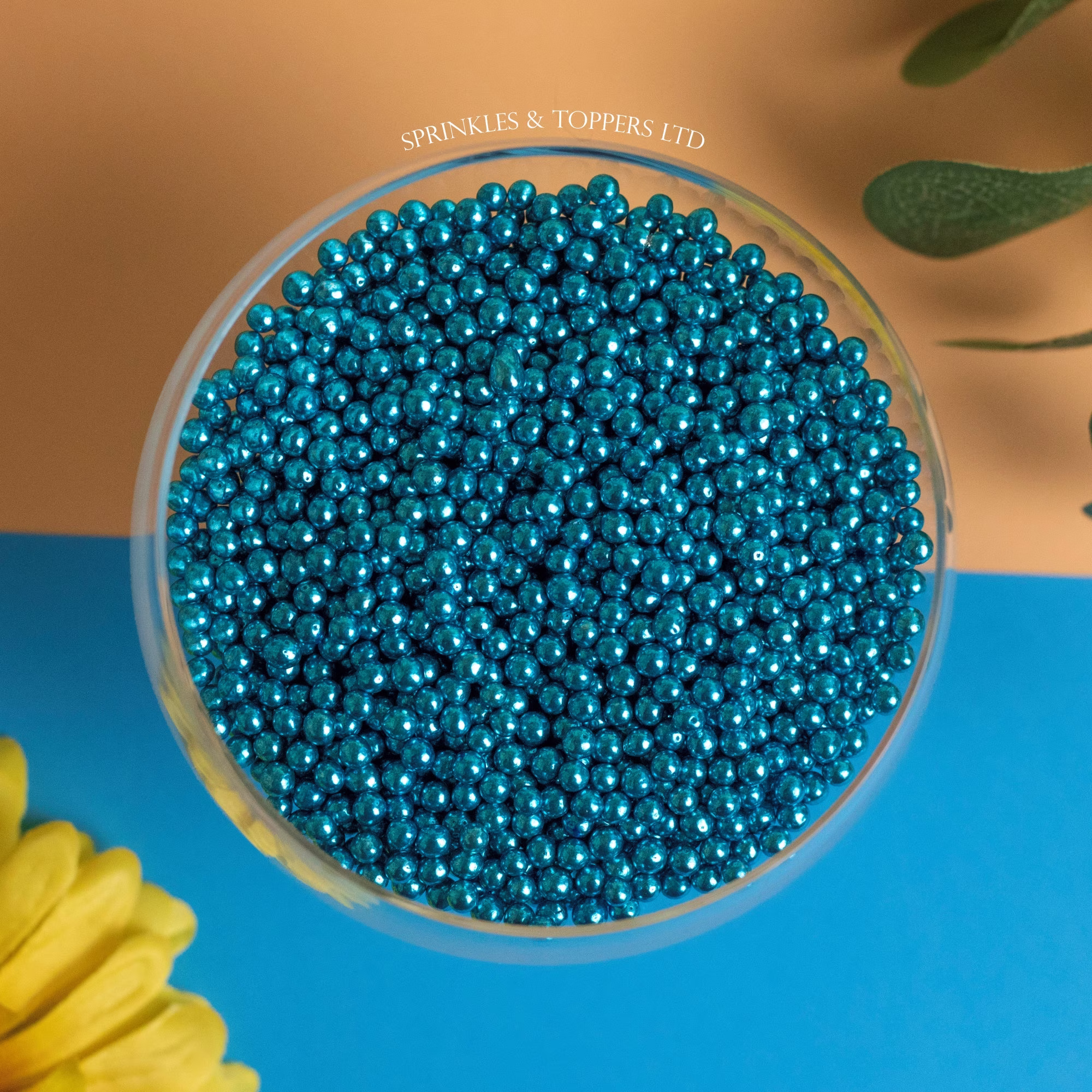 4mm Metallic Blue Pearls