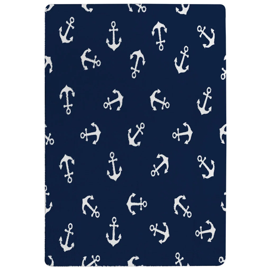 Richardson Anchors Shaggy Dark Navy/White Rug